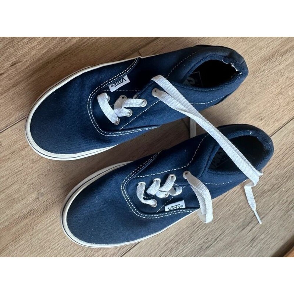 Vans Youth Navy Lace Up Shoes Size 1
